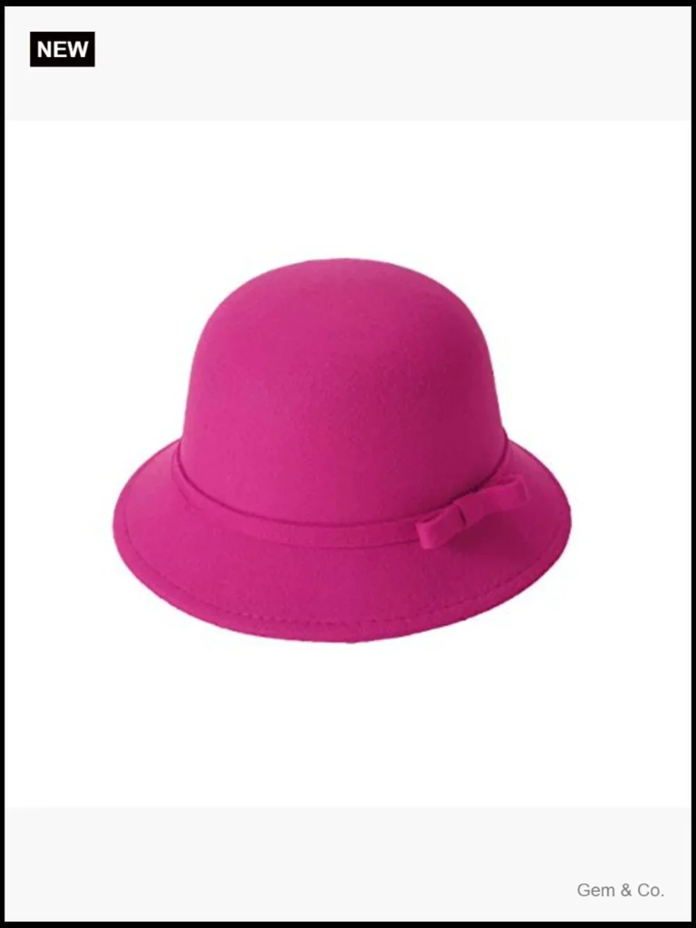 Felt Bucket Hat Adjustable Vintage Bowler Suede Wool